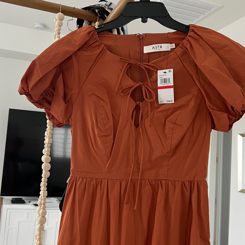 ASTR Women's copper  Maxi Dress NWT